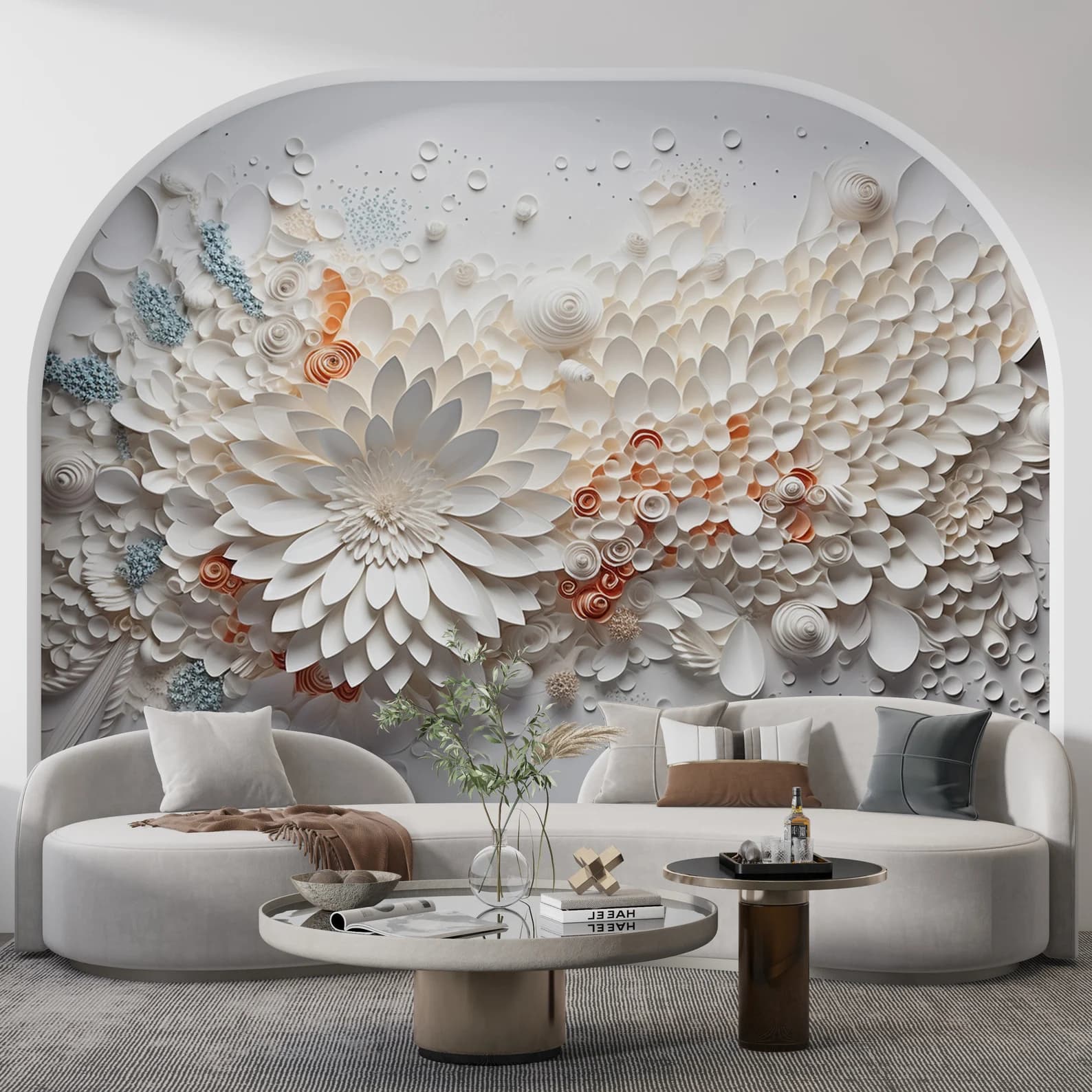 Floral 3D Wallpaper Installation – Ramnagar